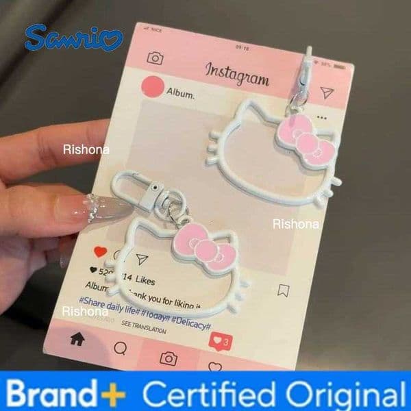 Sanrio Cute alloy KT cat keychain sweet girl ins style pendant cartoon bag hanging decoration H260326