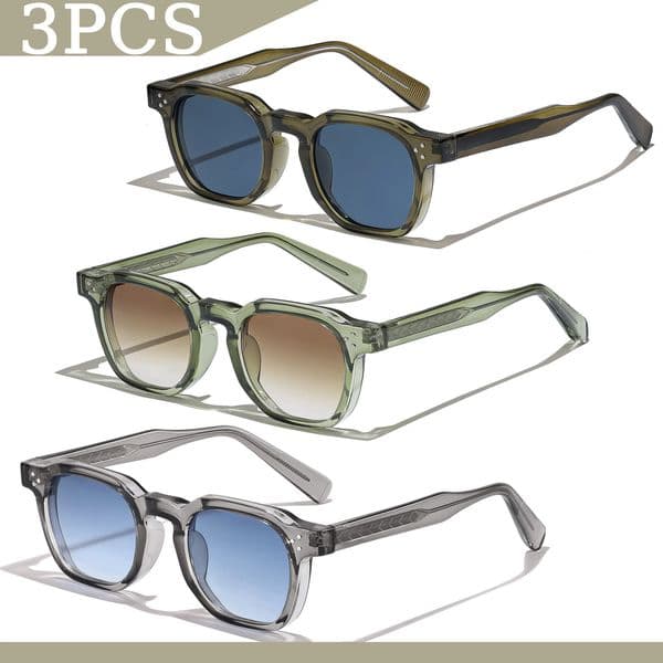 123 Pcs Wholesale Square Retro Sunglasses Men Fashion Punk Sun Glasses Women Travel Eyewear Lunette De Soleil Femme UV400 260327