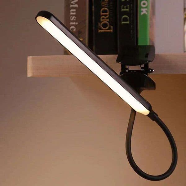 LED with Clamp 3 Color & 10 Brightness Desk Flexible Gooseneck Lamp Kids Reading Night Book Light 26L0327
