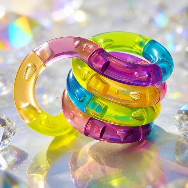 2026 New Twisty Crystal Transparent Rainbow Stress Rope Tango Silky DIY Q260326 Toy