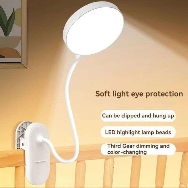 Portable LED Book Lights Eye Protection Night Light Mini 360Clip-On Desk Reading Battery Lamp Travel Bedroom 26L0327