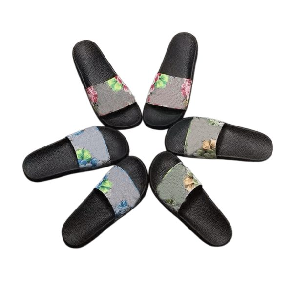 Vintage Printing Tartan Slipper Sandal Casual Shoes Rubber Slide Designer Sliders Summer Outdoors Womens Mens Beach Flat 9999
