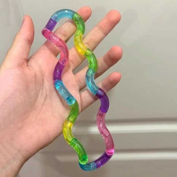 Fun and Educational Deformable Rope Fidget Toy Rrainbow Color Unlockable Twisting Rope Knot Pressure Adult Stress Relief Toys Q260326 D9Y6