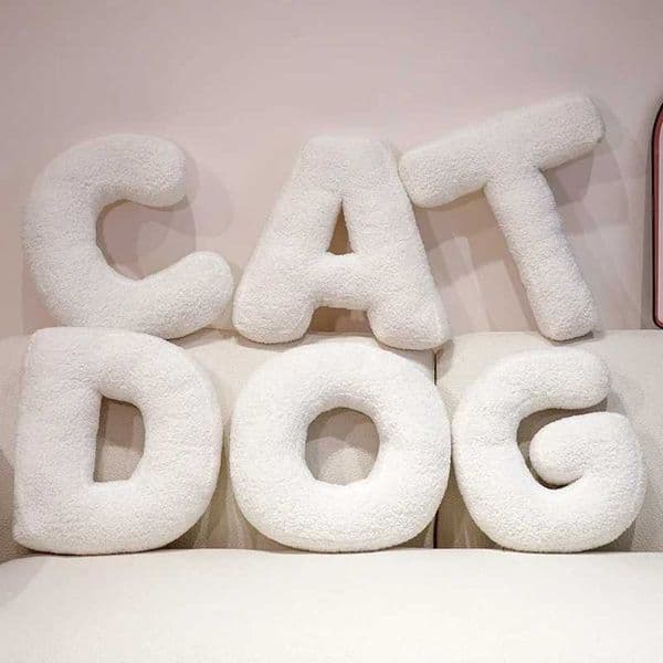 40CM Cartoon English Letters Plush Pillow Sofa Cushion Bed Throw Pillows Teaching Words Game Living Room Decoration R251210