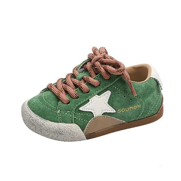 Autumn Children Shoes Leather Breathable Kids Casual Shoes Star Non-slip Fashion Toddler Girls Boys Sneakers 23-33 260323BJJ260516