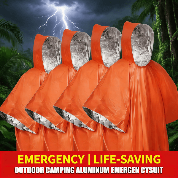 Outdoor Emergency Blanket Raincoat for Survival - Insulating Shelter Gear Preventing hypothermia
