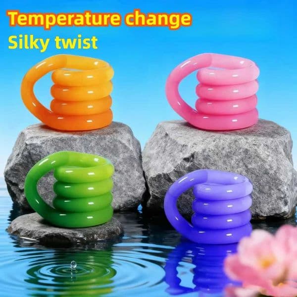 2026 New Color Change Stress Toy Endless Twist Decompression Fidget For Focus Anxiety Training Thermochromic Desktop Decoration Q260326 Toy