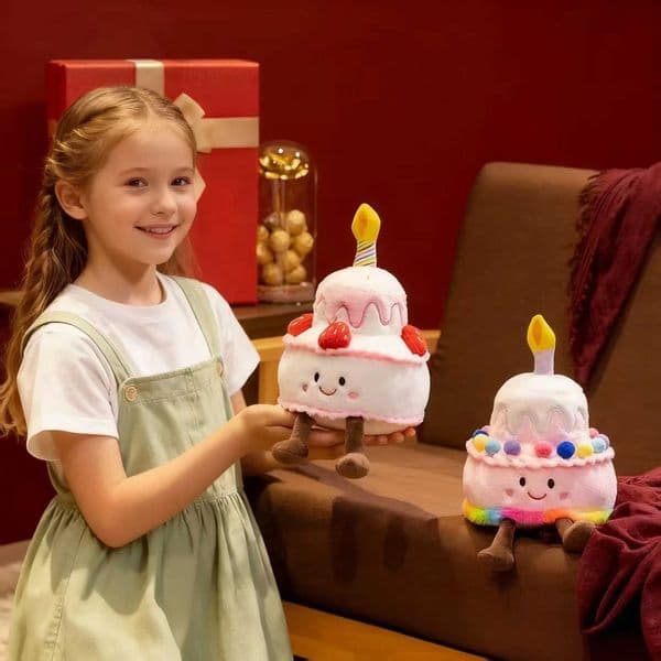 Adorable Pink Birthday Cake-Themed Plush Doll A Soft Cozy Pillow With A Delightfully Playful Appearance The Perfect Gift R251210