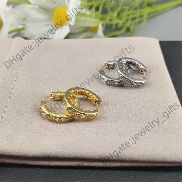 earrings designer for women 18K Gold Silver Huggie Hoop Earring Twisted Rope Cubic Zirconia Vintage Stackable Everyday Luxury Jewelry Gift