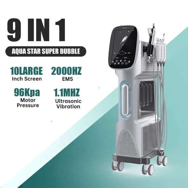 Best Price 9 In 1 Aqua Beauty device Skin Scrubber Face Lift Moisturizing Skin Care Dermabrasion Microdermabrasion Machine