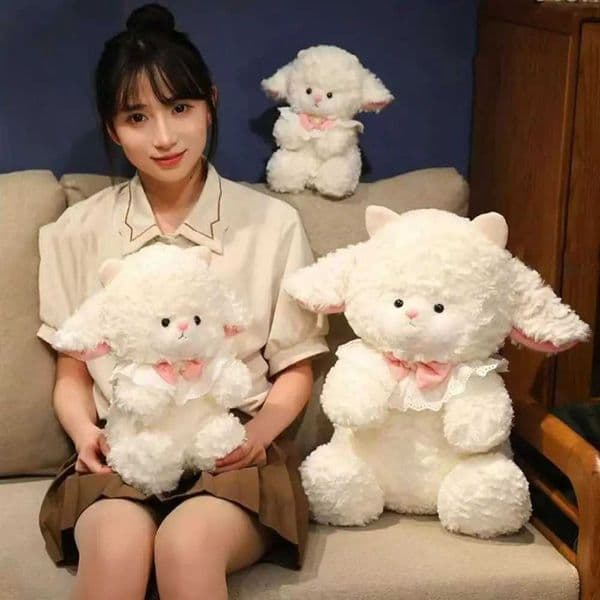 Creative Cartoon Sheep Plush Doll Fluffy Soft Lamb Plush Toy Kawaii Cute Animal Fluffty Doll Birthday Gift R251210