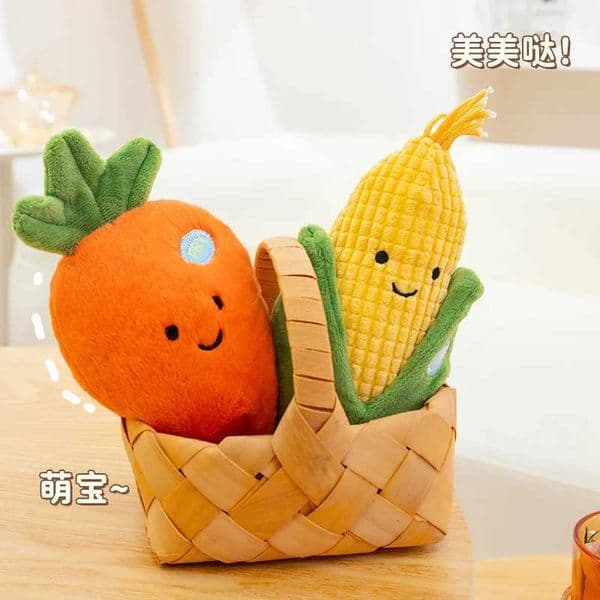 Ecological Vegetables Plush Cabbage Mushroom Eggplant Broccoli Toy Carrot Lotus Doll Root Corn Pumpkin Cauliflower Garlic R251210