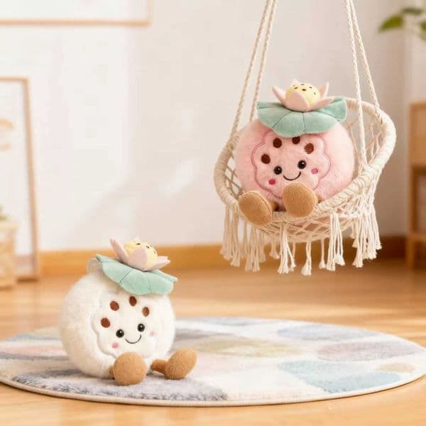 Adorable Little Flower Plush Doll Pink Floral Plushie With A Playful Charm Soft and Fluffy White Flower Stuffed Toy R251210