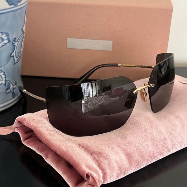 Aube sunglasses designer women luxury sunglasses SMU54YS oversize ultra light rimless mask sunglasses L260526