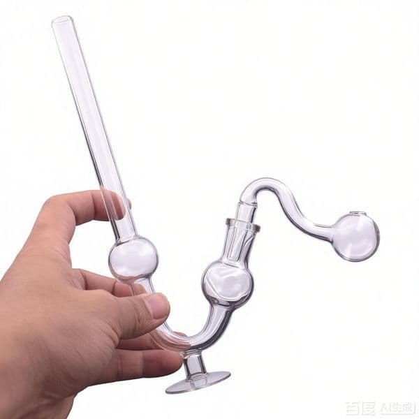 Wholesale Newest Travel thick heady glass hookah mouthpiece adapter with 14mm male glass oil burner bowl J hook water bong smoking with Stand base