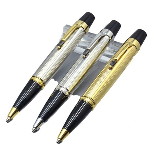 Mini Ballpoint Pens / Wholesale Hot Silver Sell Black Ballpoint Pen Business Office Stationery Promotion Write Refill Pens Birthday Gift