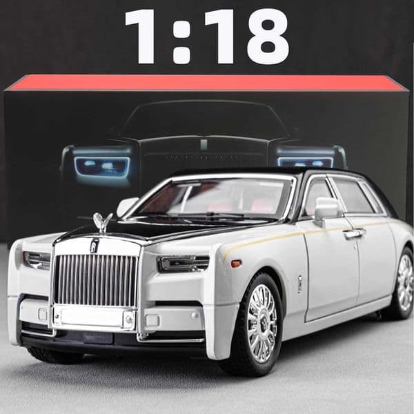 118 Rolls-Royce Phantom Model Car Zinc Alloy Pull Back Toy Diecast Car with Sound and Light Realistic Modeling Model Toy111 R251209