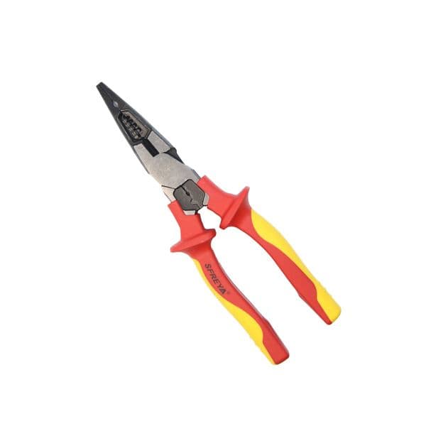 SFREYA F8016 VDE 1000V Professional Grade CRV Durable Insulated Injection Molding Multi-functional Needle-nose Pliers