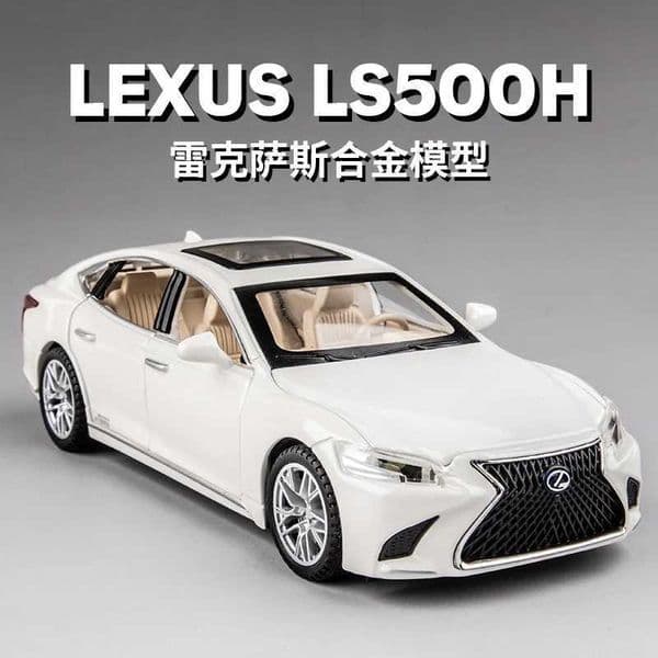 132 LEXUS LS500H Alloy Car Model Diecast Toy Metal Car Sound Light Model TV Cabinet Home Fashionable Decorations Kids Toys R251209