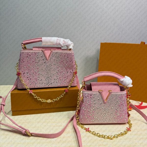 Capucines BB Totes Designer Bags Luxury Evening Bags full diamonds Party Bags Shoulder Bags Noblewoman Bags Lady Bags Crossbody Bags Fashion Bags Clutch Chain Bags