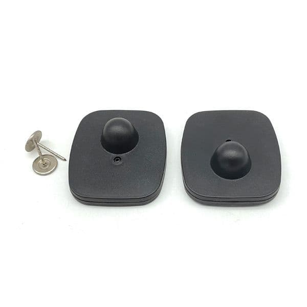 Black Small Square Radio Frequency Supermarket EAS Clothing Towel Anti-Theft Magnetic Tag