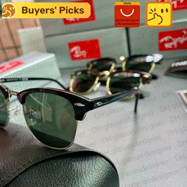 rayaban RB Club Master Polarized Sunglasses RB3016 - Premium Designer Sun Glasses & Luxury Eyewear for Men & Women - High-End Gafas de Sol