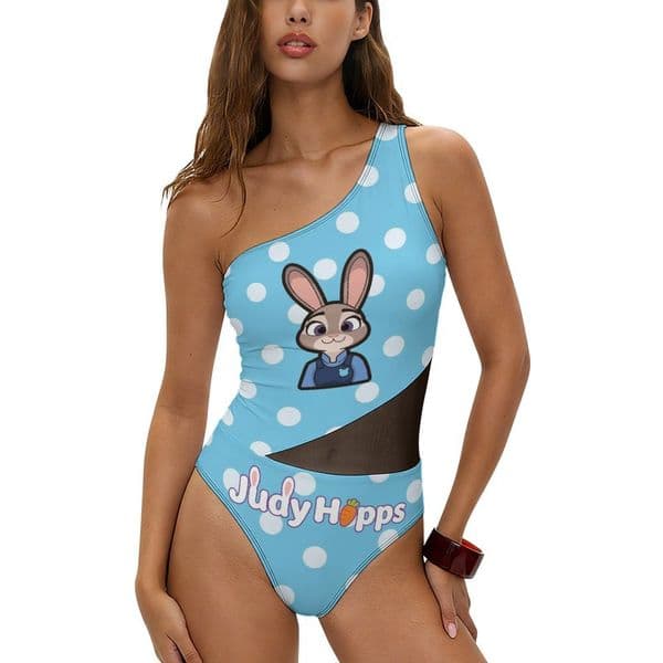 Judy Hopps Swimwear Disney Cartoon One-piece Swimsuit Sexy Bathing Suit Tummy Control Swimming Costume Monokini Fashion Bikini Set