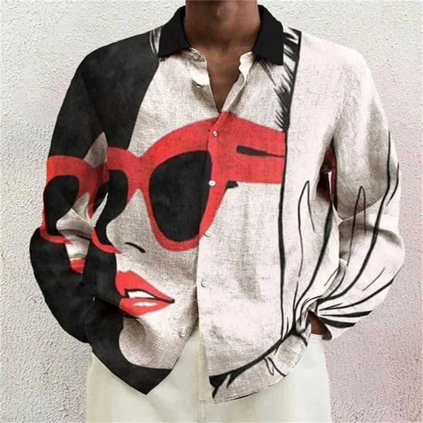 Mens shirt summer Hawaiian shirt button up shirt summer shirt casual shirt leisure vacation clothing fashion casual comfortable L260328