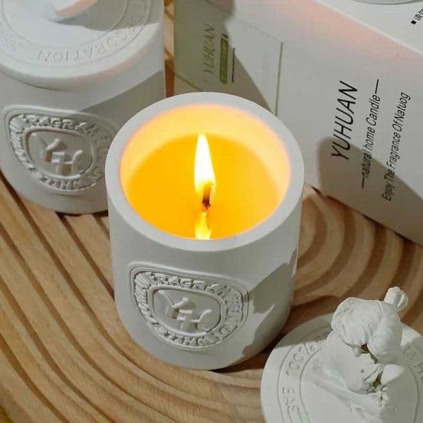 Gypsum Statue Scented Candle Cup Bedroom Aromatherapy Decoration Ornament Smoke-Free Soy Fragrance Candle Handmade Creative GiftT260318Z260527