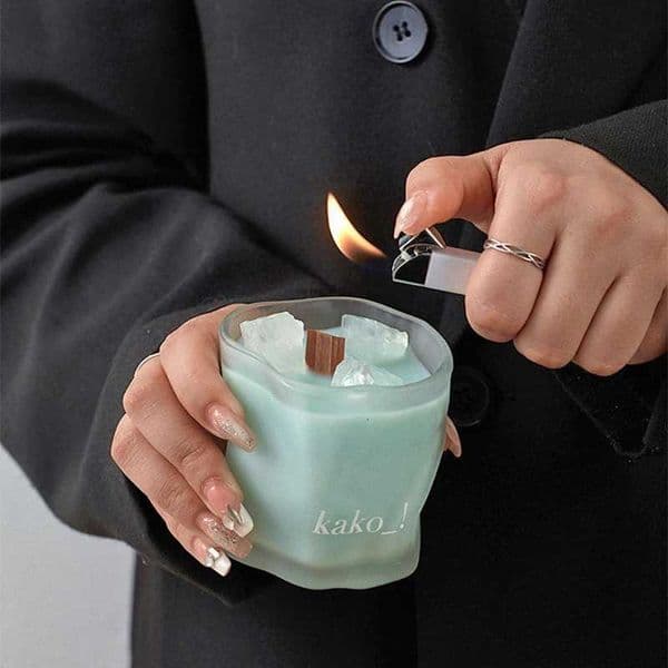 Frosted Crystal Scented Candle Original Fragrance Valentines Day Gift Affective Souvenir Home Decor And GardenT260318