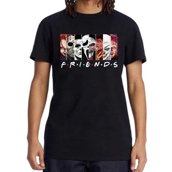 Mens T-shirt 100 Cotton T-shirt Funny Friends Print T Shirt Loose Summer Cool O-neck Men T-shirt Casual Tops S26328