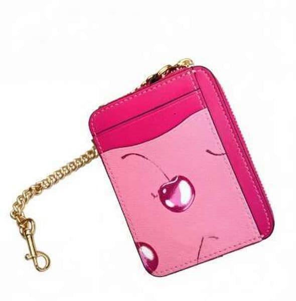 AAA Designer Leather Keychains Women - Cherry Bag Charm Keyring, Mini Purse Pendant, Luxury Wallet Key Holder for Men