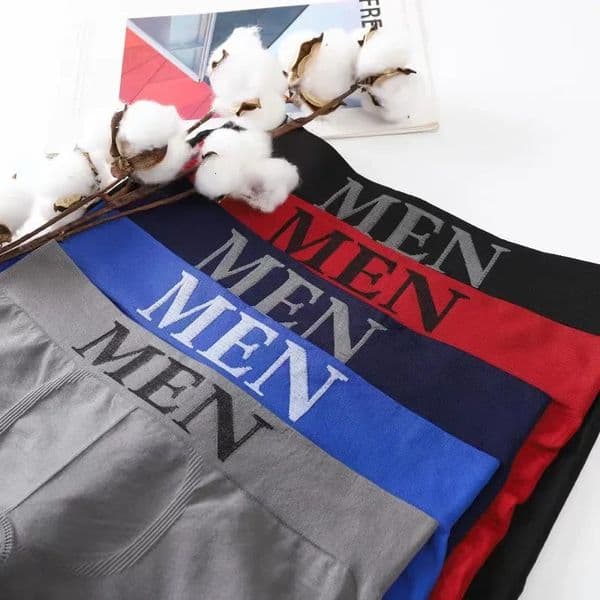 5 Pcs Thin Style Mens High Elastic Plain Color Comfortable Boxer Briefs Panties Breathable Pantyhose 260318
