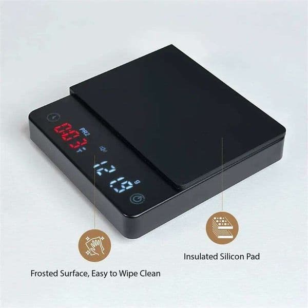 Nano Coffee with Timer Espresso Scale Auto Peel Touch Sensor And Silicone Lid for Precise Tasting Home Brewing 26Y0328