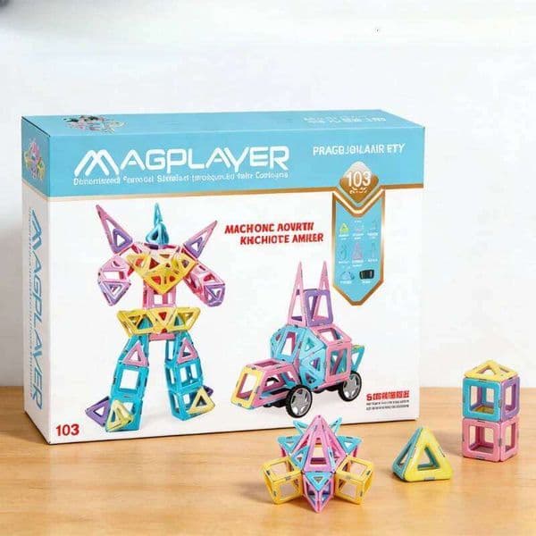 2nd Gen Magnetic Building Blocks Gift Box Strong Magnets 3D Assembly Toy Kids Preschool Early Education Educational Play Kit