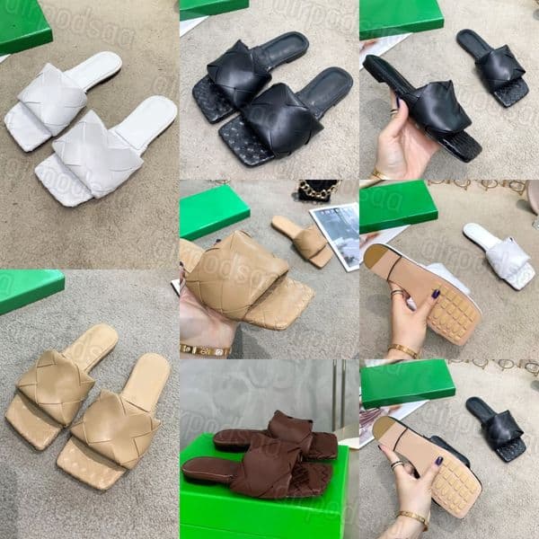 shoes summer New Platform designer sandals Classic head slippers Leather sole sandal High Quality heels round slides cowhide Women dress white black