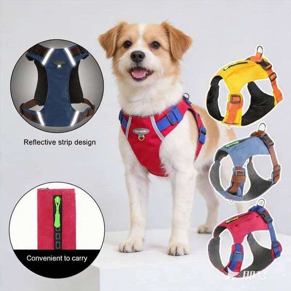 New Lightweight Dog Harness, Easy Walk Comfort Vest for Small Medium Breed Pets Breathable Mesh Pet Outdoors. 26Y0328