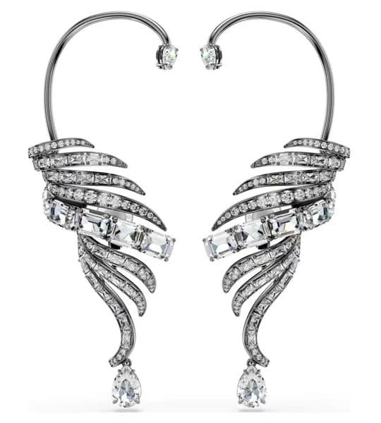 Luxury black sparkling austria crystal goose animal designer necklace earrings bracelet for women retro vintage charm shine cz zircon earring ear rings jewelry