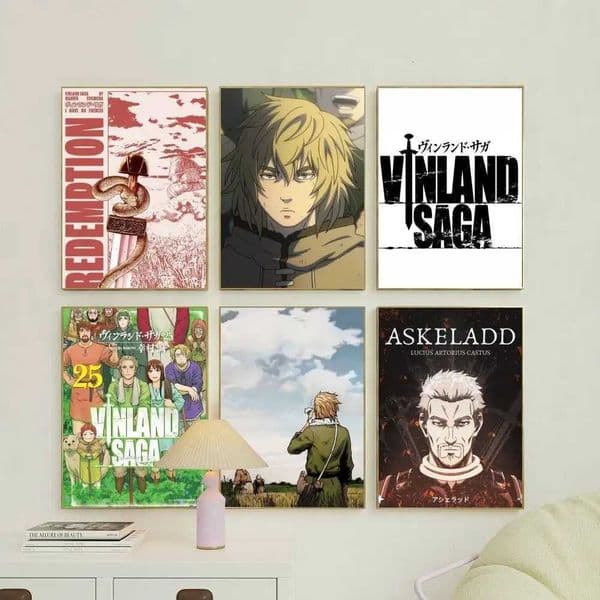 V-Vinland Saga Self-adhesive Wall Art Decorations Room Decor HD Frameless X260328