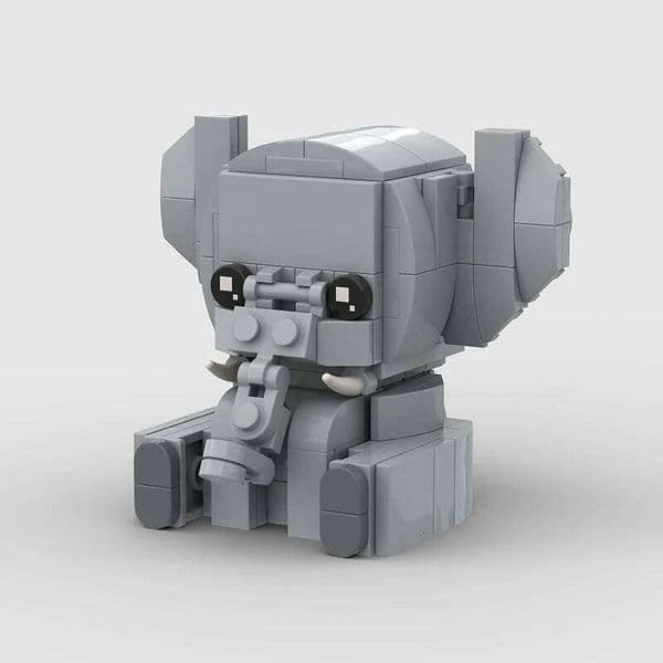 Animals MOC Elephant Brickheads Cute Creative Desktop Decor Building Blocks Kids Toys Friend Thanksgiving Gift Cartoon Pet Model