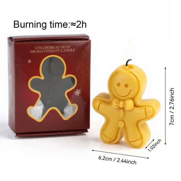 Christmas Gingerbread Man Scented Candle Cute Decorative Aromatherapy Candle Festive Gift for Home Party Table Decor HolidayT260318 Z260527