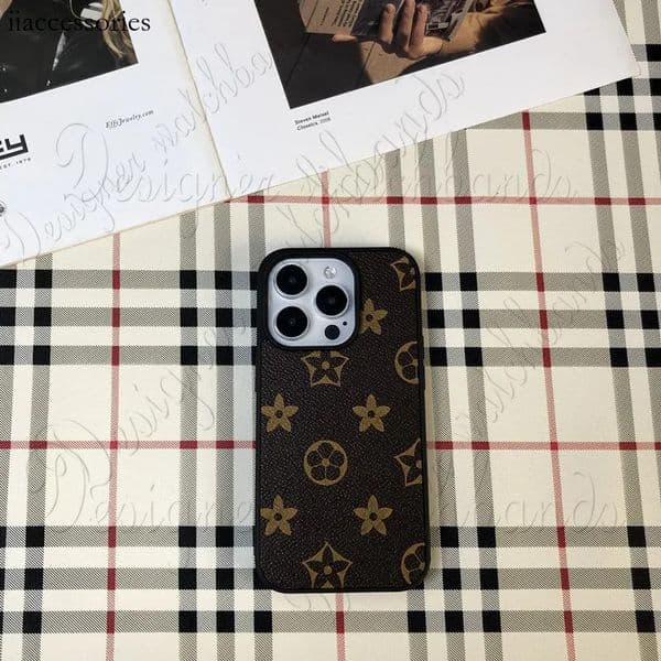 Fashion Cases 17 Pro Max 16 15 14 13 12 11 16 Phone Cover for S25 S24 S23 S22 S21 S20 Luxury Fashionable Leather Phone Case