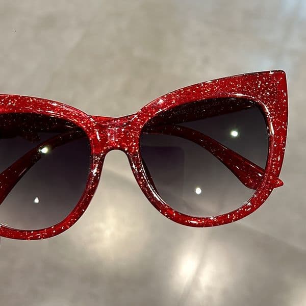 High Quality Red Tortoiseshell Cat Eye Sunglasses for Women Elegant Style UV Protection for Commute