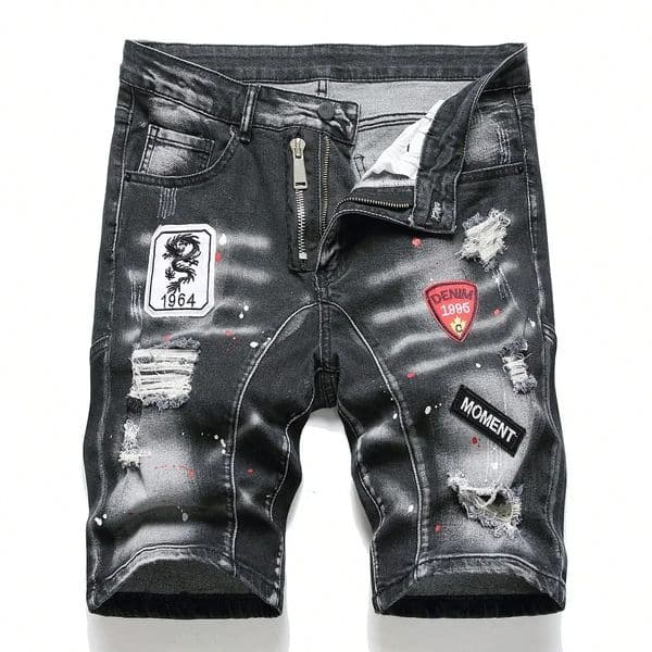 Fashion Mens Ripped Short Jeans Clothing Bermuda Summer Cotton Shorts Breathable Denim Streetwear Shorts Male260316BJ