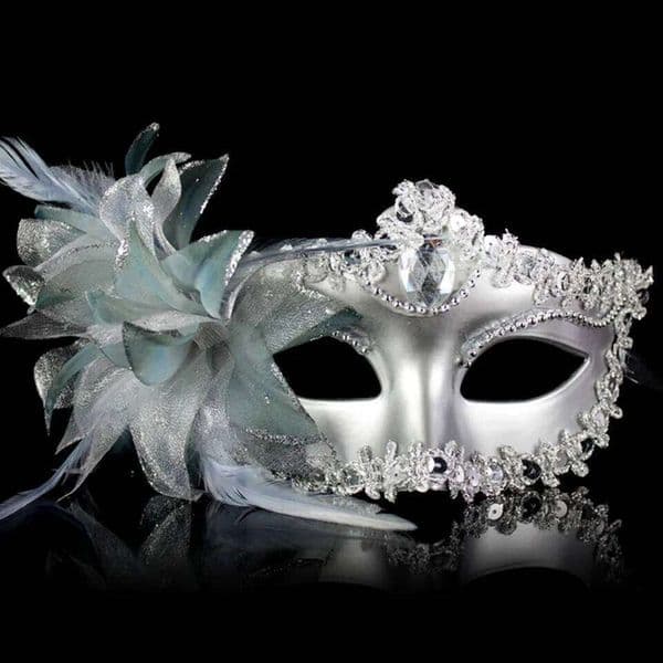 Dance Party Diamond Venetian Feather Flower Wedding Carnival Performance Costume Sexy Lady Mask Masquerade Christmas 2026 26H0328