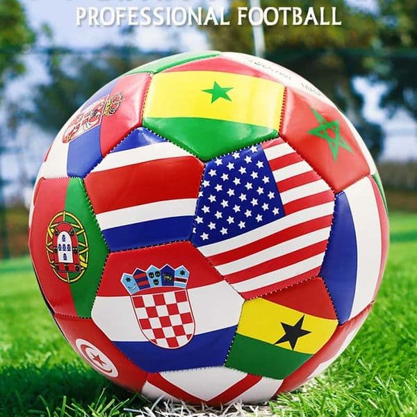 Official Size 5 Soccer Flag Soccer Ball Match Ball with Pump Inflator Tool Outdoor Match Game Football Thickened Training Footy W260327