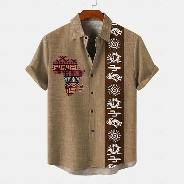 Mens summer Hawaiian casual fashion social beach style short slved printed loose retro vacation shirt L260328