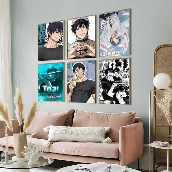 Anime f-f-Fushiguro Toji Classic Vintage Posters HD Quality Wall Art Retro Posters for Home Room Wall Decor X260328