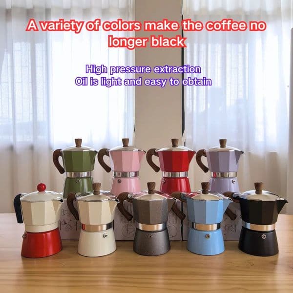 Moka Pot Stovetop Espresso Maker Mini Italian Coffee Manual Cuban Percolator Machine 3 Cups 260320