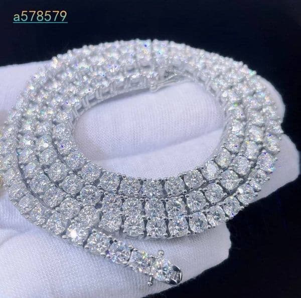 MaiYi Luxury 3mm 4mm 5mm VVS Lab Diamond Chain Jewelry Tennis Necklace for Valentines Day Gift Ideas 2023